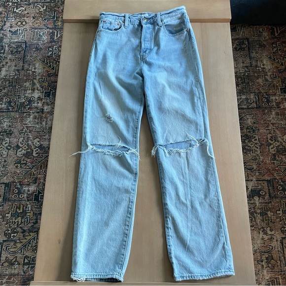 Pistola Light Blue Distressed Cassie Straight Leg Jeans - Picture 6 of 15